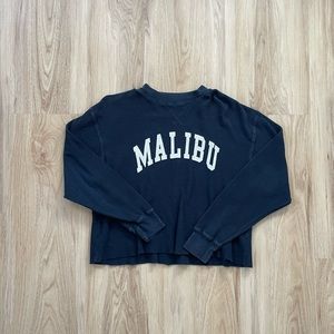 brandy melville malibu waffle knit crewneck